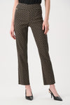 Joseph Ribkoff Geometric Formal Trousers - Black/Beige