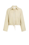 YAYA Bouse Jacket with drawstring & hidden buttons - Warm Dust Sand