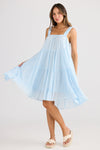 Holiday Saunter Dress - Ice Blue