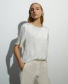 ANDAM Short Crew Neck Blouse - Crudo-95