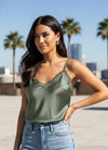 Made in Italy - UB Creative- Amara Satin Ruffle Cami