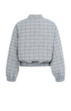 YAYA Short Woven Boucle Jacket - Ice Blue Dessin