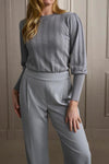 YAYA knitted sweater - light metal grey