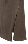YAYA Midi Skirt with Wrap Effect & Tie belt - Washed Brown