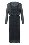 YAYA DRESS - Blueberry blue dessin