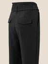 YAYA High Waist Woven Trousers - Black