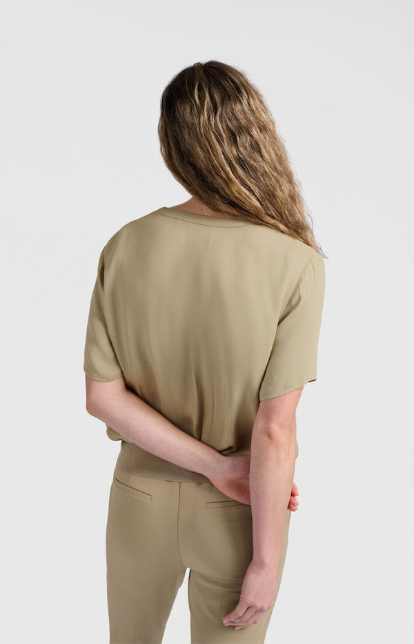 YAYA Woven Polo - Soft Green