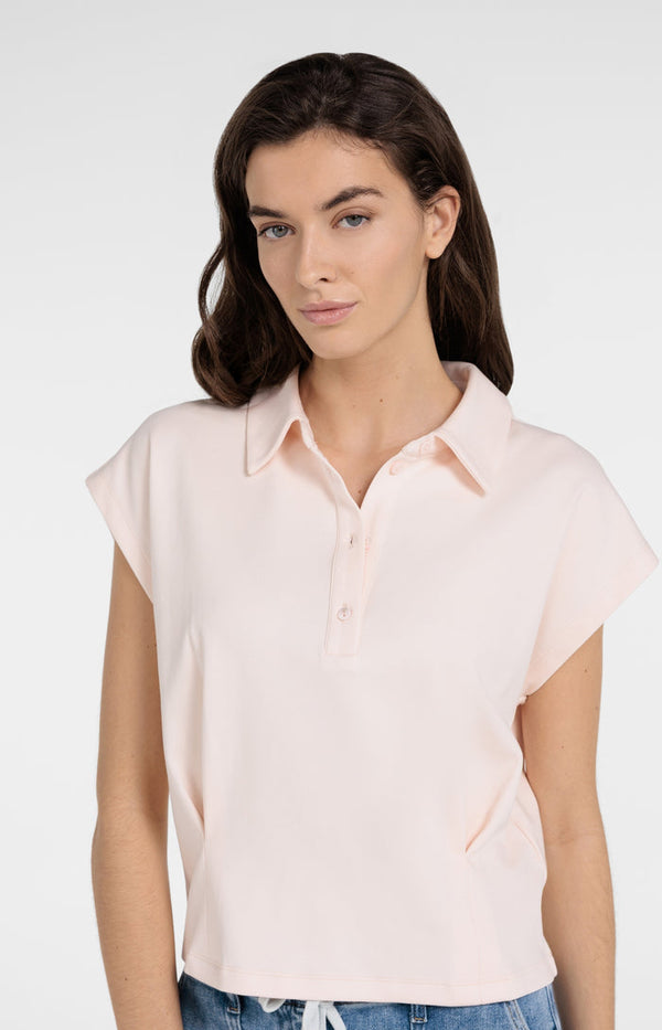YAYA Sleeveless Jersey Blouse with Tailored Seams