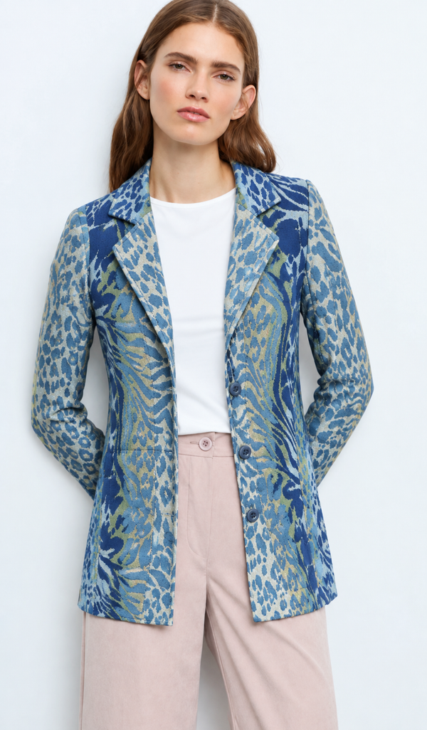 Aldo Martins Blazer - Blue Unique Print