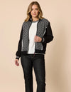 Empire Spliced Jacket - Black Ivory