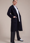 SIROCCO Boiled Wool Coat - Navy
