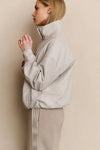 YAYA Faux Leather Jacket with Baloo - Chalk White