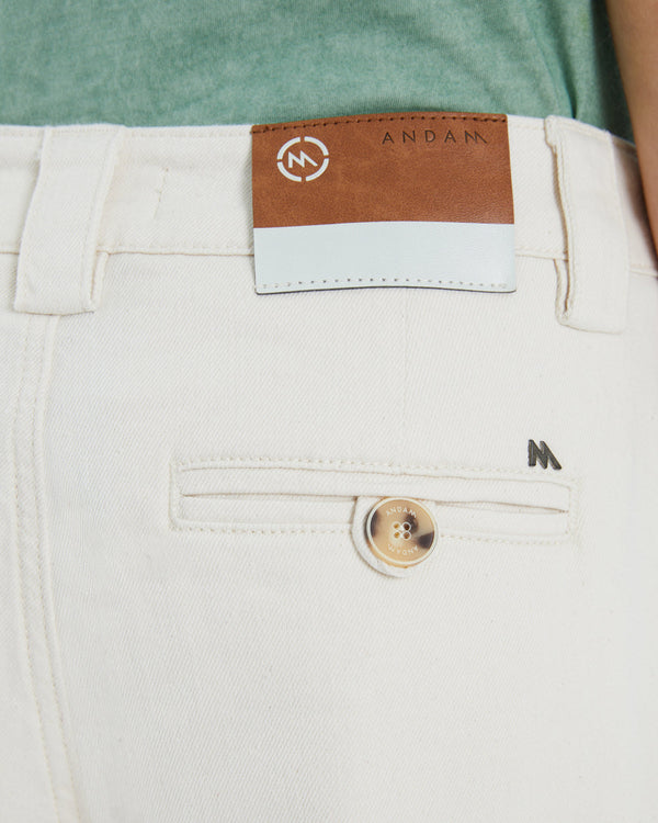 Andam Carrot Trousers high waist - Raw