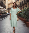 Made in Italy- Pati Linen Dress - Mint Green