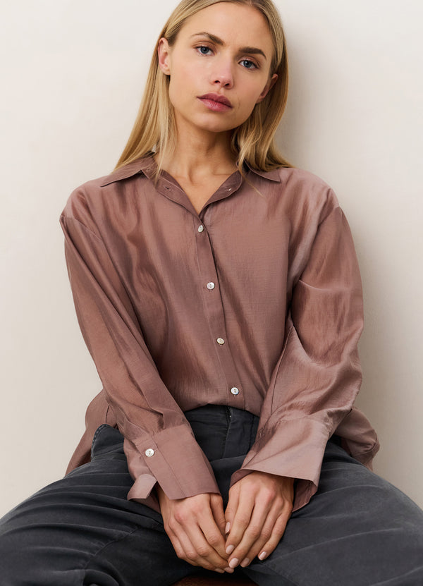 YAYA Refined Back Detail Blouse - Blush Pink