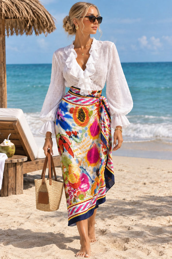 Made In Italy Wrap skirt - Unique Print