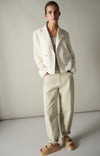 YAYA Barrel jeans with visible back seams and soft wash - Sandstone Beige