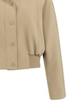 YAYA Short Woven Oversized Jacket - Khaki Green