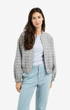 YAYA Short Woven Boucle Jacket - Ice Blue Dessin
