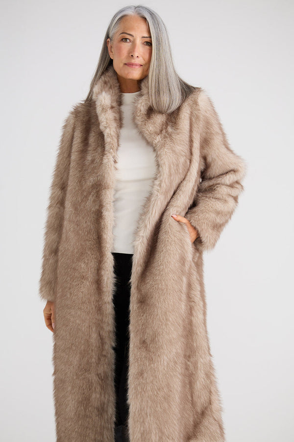 Brave+True New York Coat - Taupe Fleck