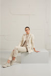 YAYA – Nohavice Scuba - Aluminium beige