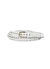 YAYA Braided Leather Belt with Buckle - Ivory White