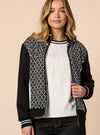 Empire Spliced Jacket - Black Ivory