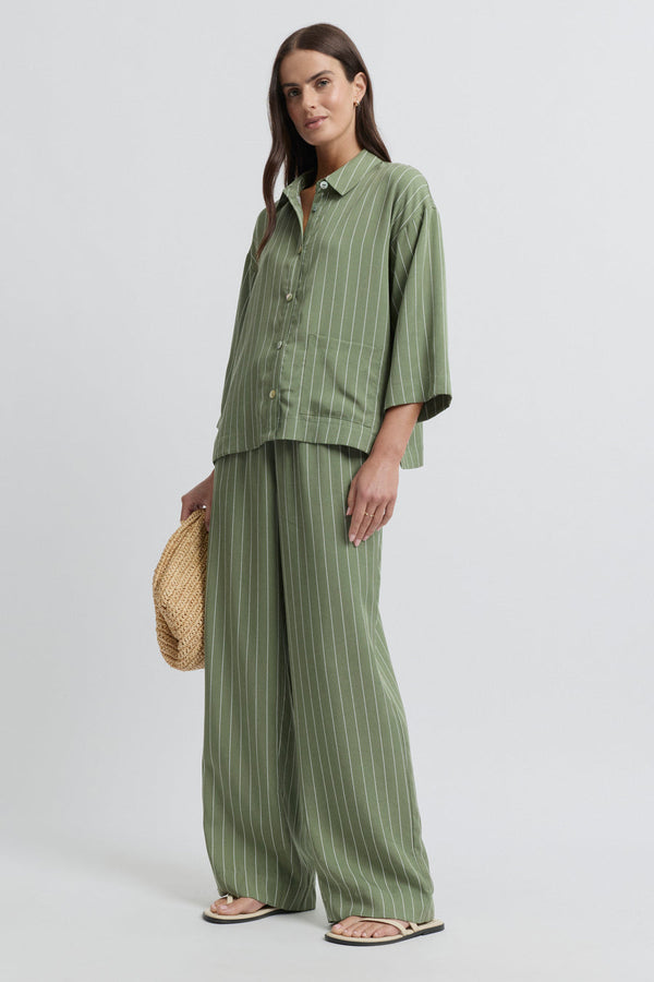 Yarra Trail Lichen Pant - Moss/White