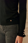 La Petite Etoile High Neck Sweater - Black