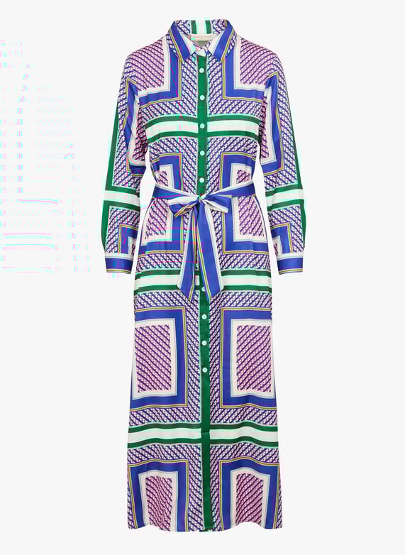 La Petite Etoile Printed Shirt Dress - Multicolored