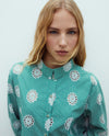 ANDAM embroidered Swiss Stripe Shirt - Green-6
