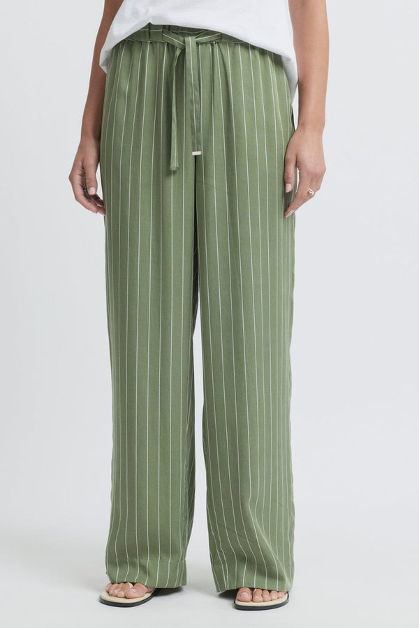 Yarra Trail Lichen Pant - Moss/White