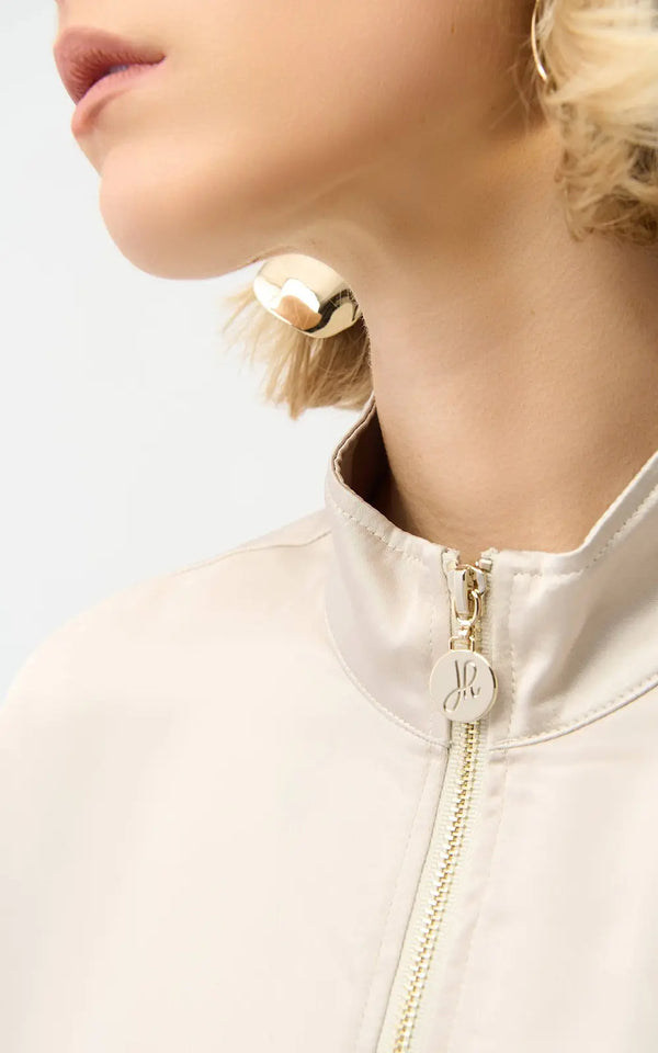The Joseph Ribkoff Satin LDS Jacket - Moonstone