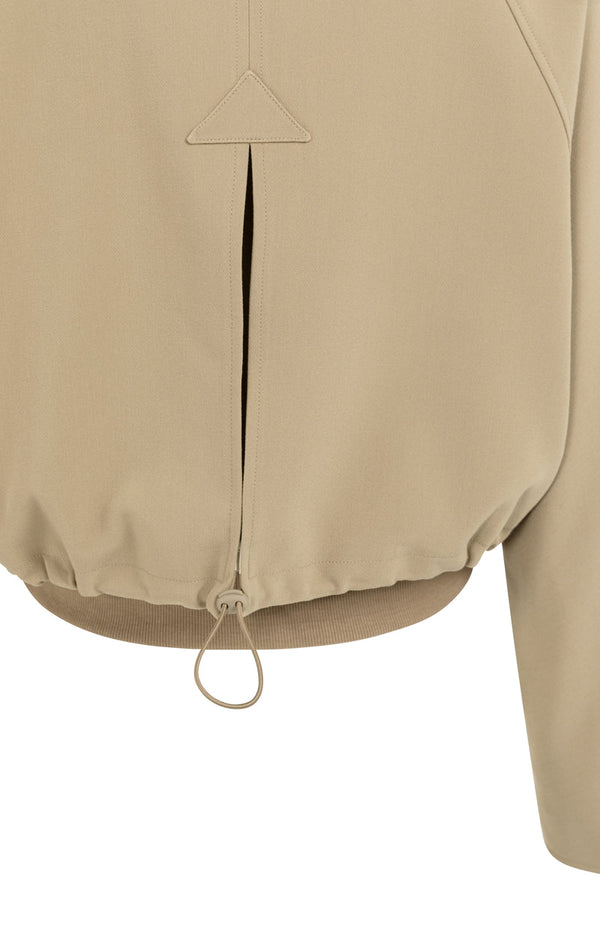 YAYA Short Woven Oversized Jacket - Khaki Green
