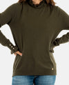LA PETITE ETOILE Solferino Jacquard ruffled round-neck sweater