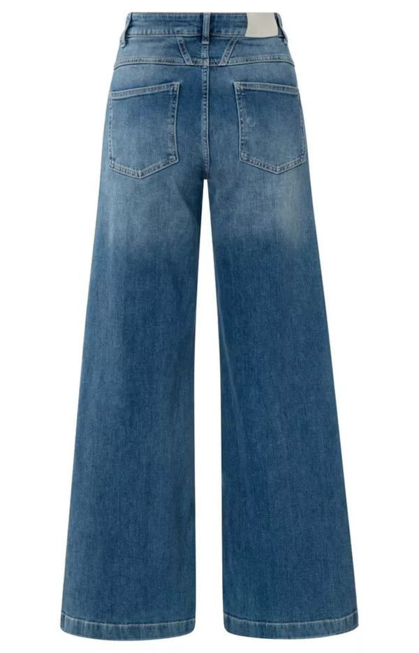 YAYA Hw Loose Wide Denim - Blue Denim