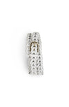YAYA Braided Leather Belt with Buckle - Ivory White