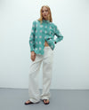 ANDAM embroidered Swiss Stripe Shirt - Green-6