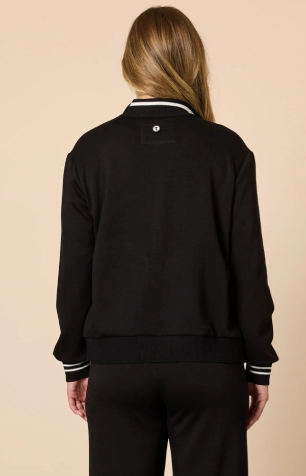Empire Spliced Jacket - Black Ivory