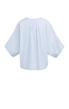 YAYA Oversized Blouse with Batwing Sleeves & Pleats