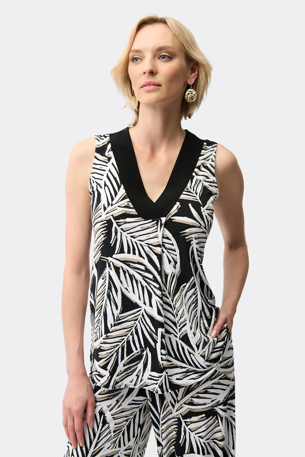 Joseph Ribkoff LDS Top -Tropical Print