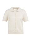 YAYA Knitted cardigan with short sleeves and buttons