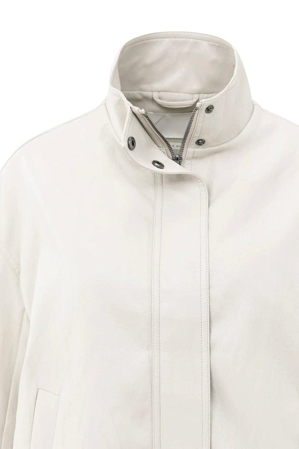 YAYA Faux Leather Jacket with Baloo - Chalk White