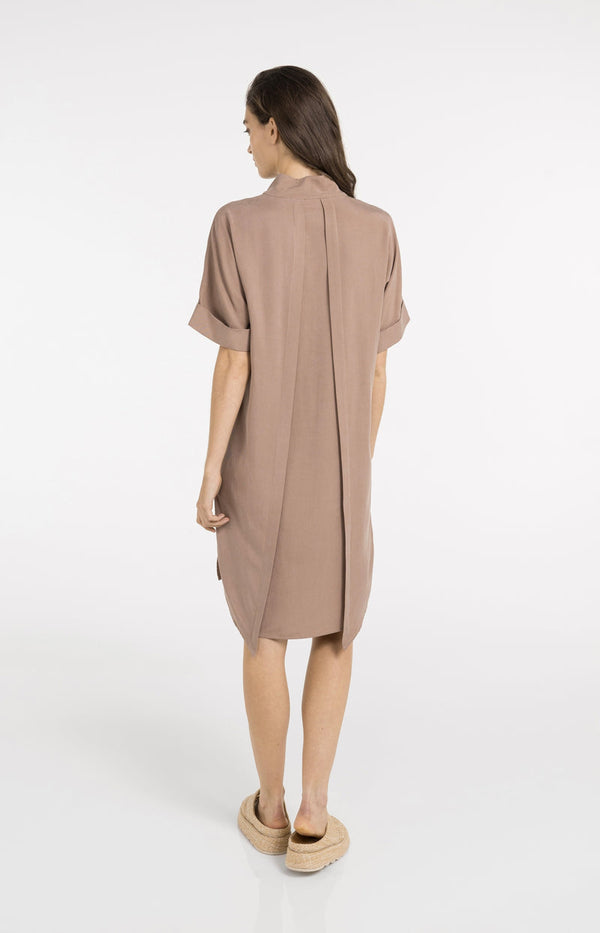 YAYA Dress with Short Sleeves and Polo collar