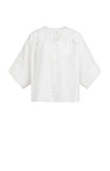 YAYA Oversized Blouse with Batwing Sleeves & Pleats