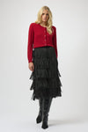Joseph Ribkoff High-waist Tiered Midi Skirt - Black