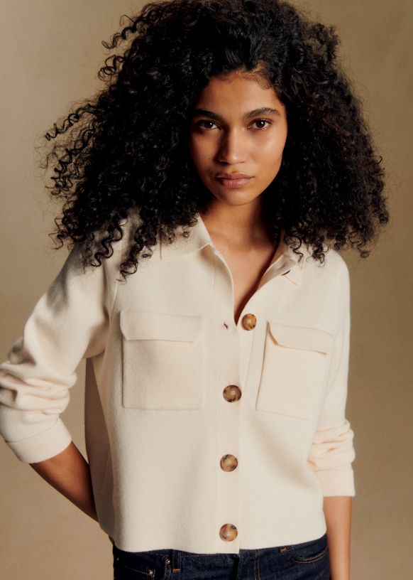 SUNNY STUDIO Gilet - Ecru