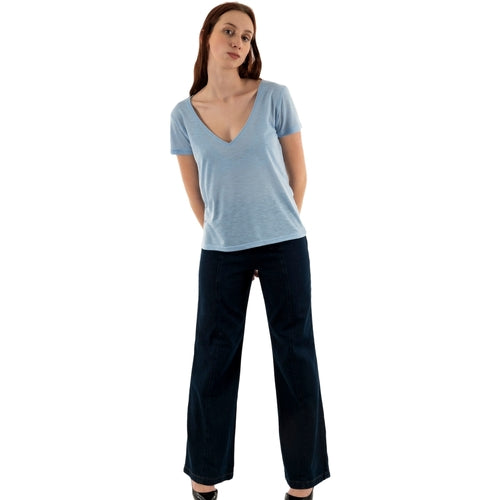 La Petite Etoile V-neck T- Shirt - Blue Sequence