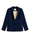 ANDAM Navy Blue Striped Lining Blazer - NavyBlue-109