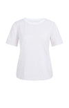 YAYA T-shirt with contrasting ribbed trim - Melange